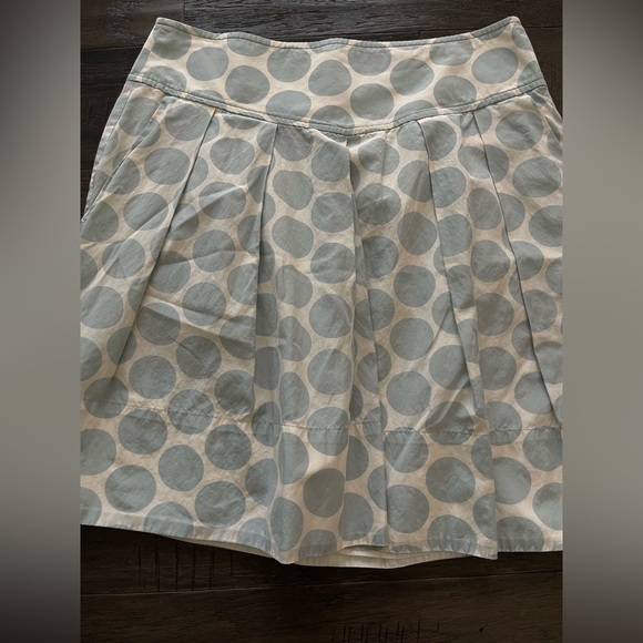 Banana Republic Cream Tan Blue Mini Skirt Womens Size 2 - Picture 2 of 4